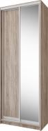 Шкаф-купе VIP-master ДСП 900x450x2400 мм дуб сонома трюфель двери / ДСП/зеркало