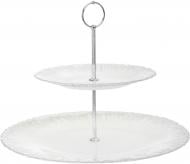 Фруктовница двухъярусная Dekor Cam Flash 32,5/21,5 см белый