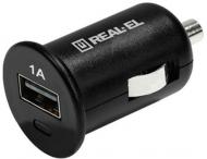 Зарядное устройство — адаптер прикуривателя-USB REAL-EL CA-11 black