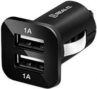 Зарядний пристрій — адаптер прикурювача-USB REAL-EL CA-22 black