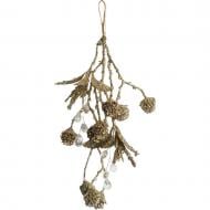 Декорация-подвеска лесная с листьями 30 см золотистый LH6283H8