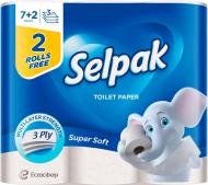 Туалетний папір Selpak Super Soft тришаровий 9 шт.