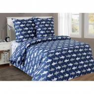 Комплект постельного белья Sea shark подростковый разноцветный SoundSleep