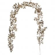 Декорация новогодняя гирлянда с листьями 120 см золотая (SA2892G4-1)