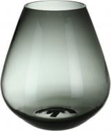 УЦЕНКА! Ваза стеклянная Wrzesniak Glassworks Optic 28 см серая 17-9493 (УЦ №2552)