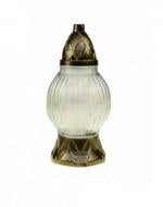 Лампада кругла скляна біла (28 годин), h 250 мм