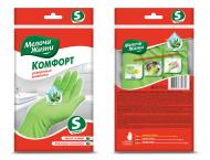 Перчатки латексные Мелочи Жизни Aloe Vera Комфорт крепкие р. S 1 пар/уп. зеленые