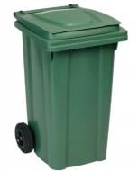 Бак для мусора с крышкой Stefanplast 120 л зеленый