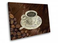 Картина Ароматный кофе 80x60 см WallArt 54575-1.3