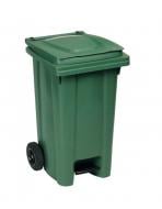 Бак для мусора с крышкой Stefanplast 120 л с педалью зеленый