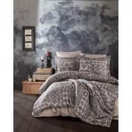 Комплект постельного белья сатин Route antrasit двуспальный евро разноцветный SoundSleep