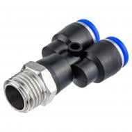 Rock FORCE Y-образный для пластиковых трубок 6 мм с наружной резьбой 1/4'' RF-SPX06-02