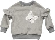 Свитшот для девочки Модний Карапуз Бабочка р.86 серый 03-00859-0