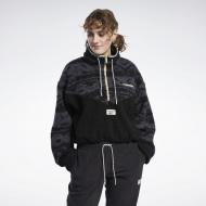 Куртка женская Reebok CL GP WE FLEECE AOP FT6292 р.M черная Куртка женская Reebok CL GP WE FLEECE AOP FT6292 р.M черная