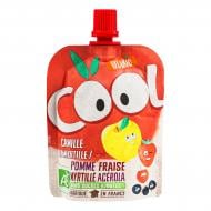 Пюре органическое Vitabio Cool Fruits с яблоком клубникой и черникой 90 г