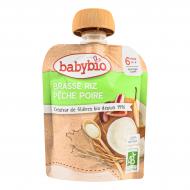 Пюре органическое Babybio на основе рисового молока с грушей и персиком 85 г