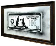 Картина на зеркале X9 100$ DOLLARS BENJAMIN FRANKLIN №92 134,4x74,4 см СЕАПС 1001126092