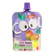 Пюре органическое Vitabio Cool Fruits с яблоком, манго и ананасом 90 г