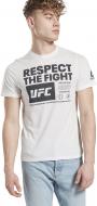 Футболка Reebok UFC FG TEXT TEE FU1292 р.S білий