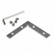 Соединитель горизонтальный угловой 90° LIGHT SET SAPSAN CON-L RM IRON хром