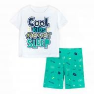 Пижама детская для мальчиков Dexter`s Cool Kids р.98 белый с зеленым 935464