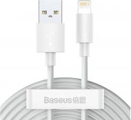 Кабель BASEUS USB to Lightning 2.4A (TZCALZJ-02) 2 шт 1,5 м білий (1011233)