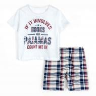 Пижама детская для мальчиков Dexter`s Books р.134 белый с принтом 935481