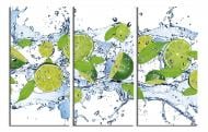 Картина модульная Освежающий лайм 120x80 см WallArt 54591-3.2 Картина модульная Освежающий лайм 120x80 см WallArt 54591-3.2