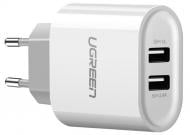 Зарядний пристрій UGREEN CD104 2xUSB 3.4 A Charger White