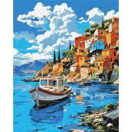 Картина по номерам Лодка у берега 40х50 см Santi