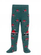 Колготки унисекс Conte-Kids новогодние 557 19С-96/1СП  р.62 темно-бирюзовый
