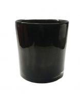 Ваза стеклянная Гута 19х17 черный 19 см