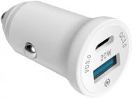 Автомобильное зарядное устройство Piko 20W USB + Type-C white (CC-302QP)