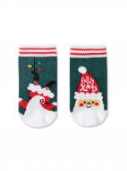 Носки детские для девочекдля мальчиков Conte-Kids новогодние 522 19С-87СП р.13-14 темно-бирюзовый