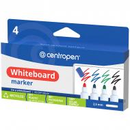 Набор маркеров Centropen для белой доски 2.5 мм 4 шт. 8559/4 разноцветный