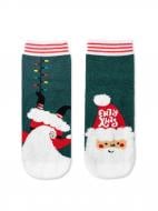 Носки детские для девочекдля мальчиков Conte-Kids новогодние 522 20С-66СП р.20–22 темно-бирюзовый