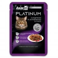 Корм влажный для котов AnimAll PLATINUM с индейкой и клюквой в соусе 85 г