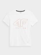 Футболка 4F TSHIRT FNK M166 4FJSS23TFTSM166-10S р.122/128 белый