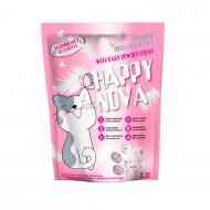 Наполнитель силикагелевый Happy Nova с ароматом детской пудры 1,45 кг