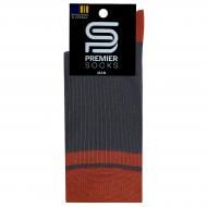 Шкарпетки чоловічі Premier Socks в рубчик р.25 темно-сірий