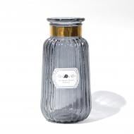 Ваза для цветов Crystal Eleaсіра 22 см серая 30240701-7/3