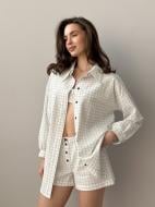 Рубашка женская Twins в клеточку р.M белый с черным