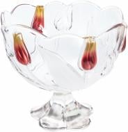 Фруктовниця на ніжці Nadinе Satin Red Gold WG 21 см w6135 Walther Glass