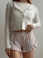 Шорти жіночі Twins в квіточку р. M білий із рожевим