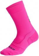 Шкарпетки 2XU Vectr Light Cushion Crew Socks UA7005e_FSA/BLK рожевий