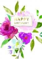 Открытка поздравительная Happycom International Yours Truly с конвертом иллюстрирована "Розы"