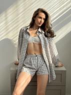 Рубашка женская Twins в клеточку р.S серый