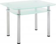 Стол обеденный DT DX с полкой матовое стекло