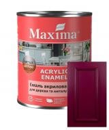 Эмаль акриловая универсальная Maxima для дерева и металла бургунди шелковистый мат 0,75 л