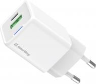 Мережевий зарядний пристрій ColorWay GaN Mini 30W PD USB (Type-C PD + USB QC4.0) white
